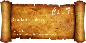 Csutor Tekla névjegykártya